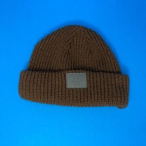 L&P Apparel "Welcome To My World" Toddler Beanie | Brown Ribbed Knit | Size 12-2